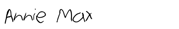 Annie Max font preview